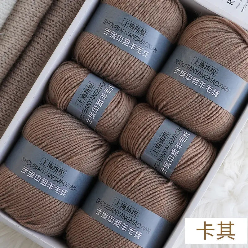 Fil de cachemire d'épaisseur moyenne, 500 g/ensemble, 4 plis, pour tricot au Crochet à la main, pull et pantalon, laine chaude, fil de laine 100%, doux pour la peau