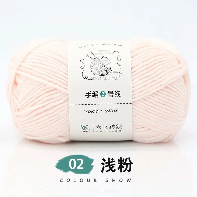 Fil de Coton Crocheté à la Main, 100g, Bricolage, Laine pour Bébé, Écharpe, Veste, Pull