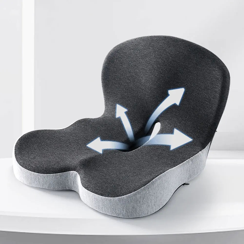 Coussin de chaise de bureau intégré en forme de L en mousse à mémoire de forme, avec Support arrière, coussin de siège de voiture pour employés de bureau, conducteurs de voiture