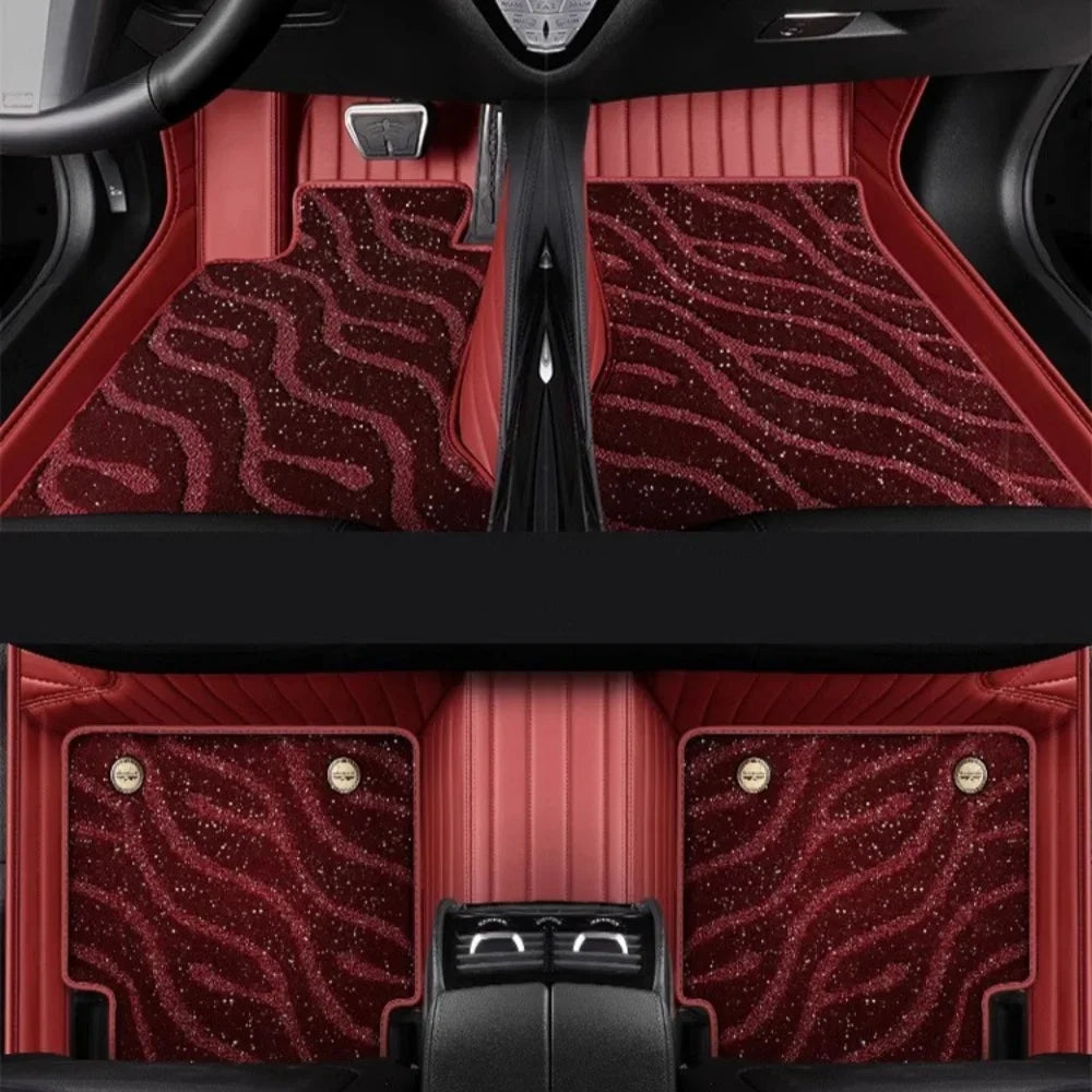 Tapis de sol de voiture personnalisé pour KIA Carnival Sedona VQ, Double couche, accessoires, doublures de sol en cuir, accessoires de voiture