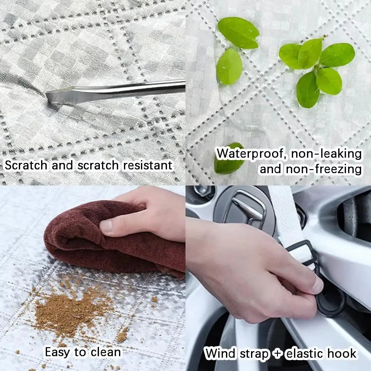 Bouclier de neige pour voiture, pare-brise avant, couverture contre la neige, le gel et le gel, fenêtres en hiver avec housse de vêtements épaisse en hiver