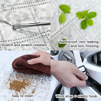Bouclier de neige pour voiture, pare-brise avant, couverture contre la neige, le gel et le gel, fenêtres en hiver avec housse de vêtements épaisse en hiver