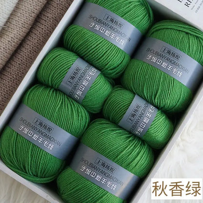 Fil de cachemire d'épaisseur moyenne, 500 g/ensemble, 4 plis, pour tricot au Crochet à la main, pull et pantalon, laine chaude, fil de laine 100%, doux pour la peau