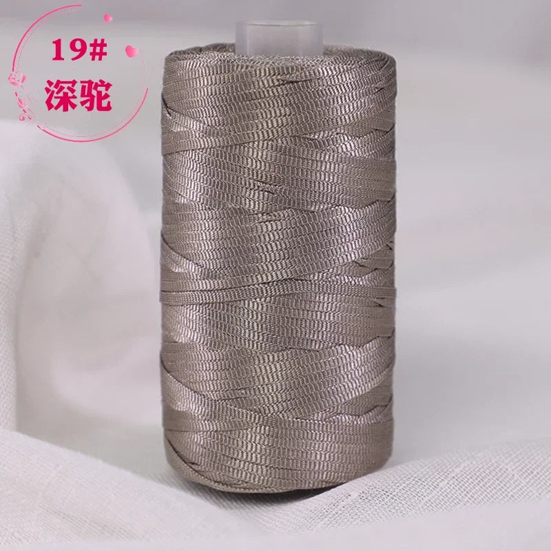 Fil de Crochet d'été en Satin, 100g/bobine, sangle conçue, fil fantaisie mélangé pour bricolage, chapeau, sac à main, pull, chapeau, 1 pièce