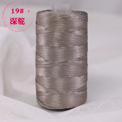Fil de Crochet d'été en Satin, 100g/bobine, sangle conçue, fil fantaisie mélangé pour bricolage, chapeau, sac à main, pull, chapeau, 1 pièce