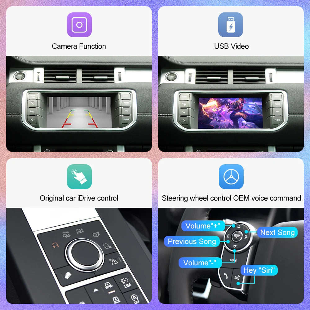 Carplay sans fil Android Auto pour Land Rover/Jaguar/Range Rover/Evoque/Discovery 2012-2018 lecteur de voiture de Navigation multimédia
