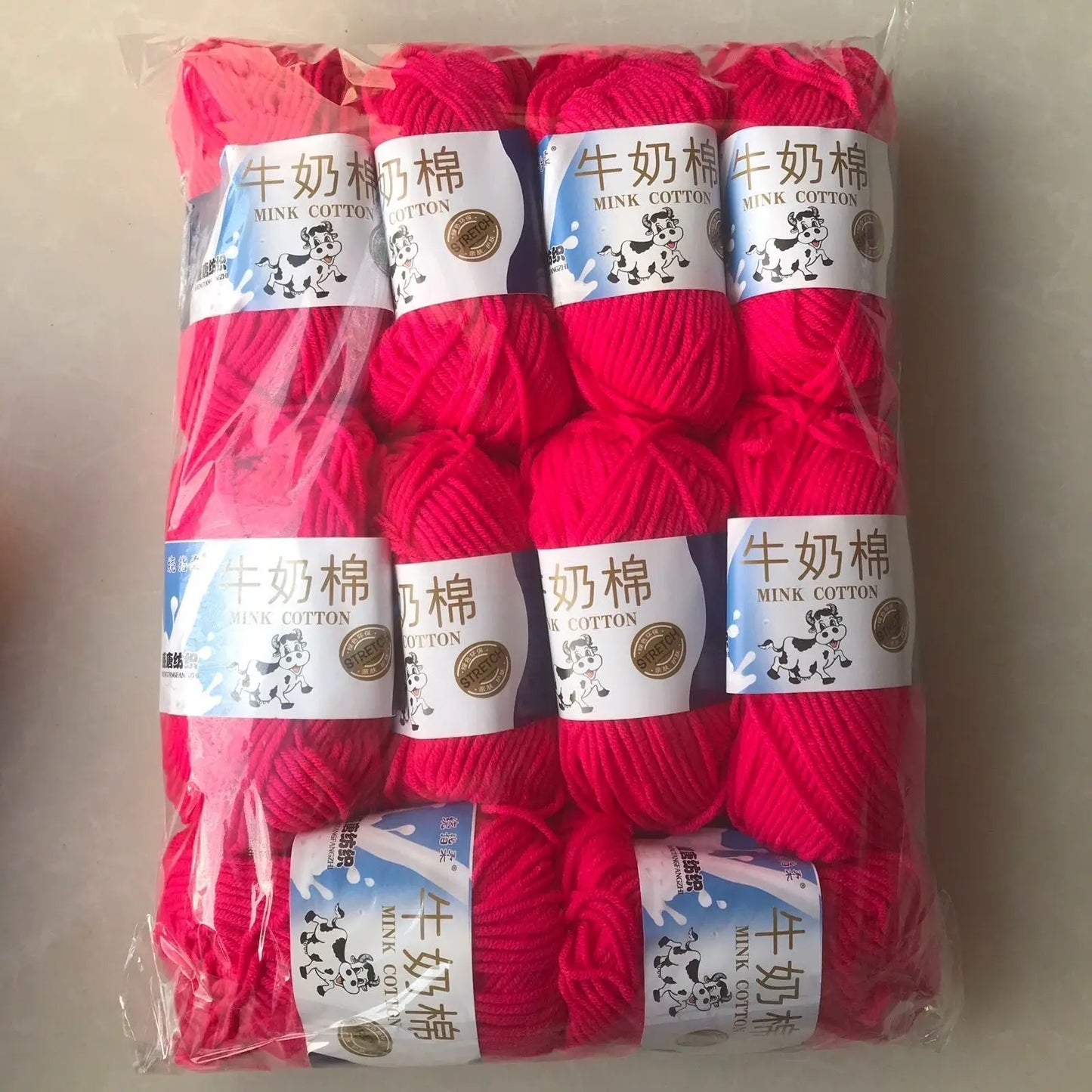 Fil de laine et de coton au lait, 500g, fil au Crochet pour écharpe tricotée à la main, pull, sacs de poupées, bricolage, fournitures de tricot au Crochet, 10 pièces/lot