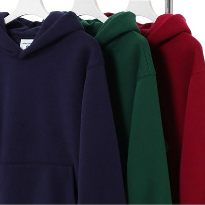 Sweat à capuche épais en coton épais pour homme, personnalisé avec Logo de votre marque, couleur unie, haute qualité, 500GSM, imprimé à faire soi-même, hiver