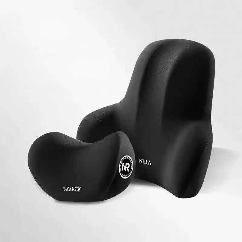 Oreiller de Protection du cou en mousse à mémoire de forme pour voiture, coussin de dossier lombaire, coussin d'appui-tête de voiture