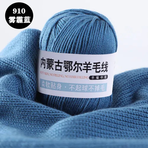 Fil de laine pour enfants, crochet à la main pour chapeaux, écharpes, chandails, optique moyenne, doux pour la peau, doux, 6 rôles, 100 g/ensemble