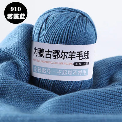 Fil de laine pour enfants, crochet à la main pour chapeaux, écharpes, chandails, optique moyenne, doux pour la peau, doux, 6 rôles, 100 g/ensemble