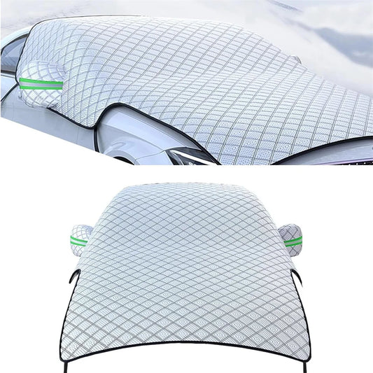 Housse de voiture universelle demi-capuchon quatre saisons Protection solaire anti-neige prévention du gel isolation thermique couverture avant de pare-brise