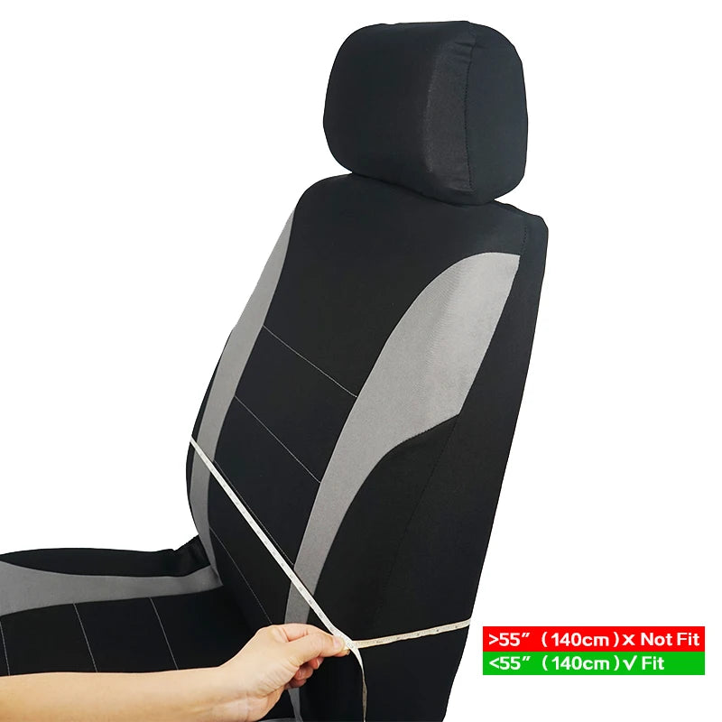 Housses de siège de voiture universelles en tissu Polyester, adaptées à la plupart des voitures, Suv, camion, avec Airbag, accessoires de voiture compatibles, housse de siège intérieur