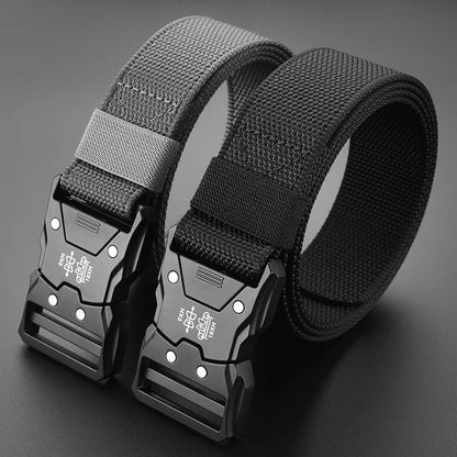 Ceinture tactique 2 pièces - Boucle automatique durable, parfaite pour les aventures en plein air, accessoires unisexes pour hommes et femmes