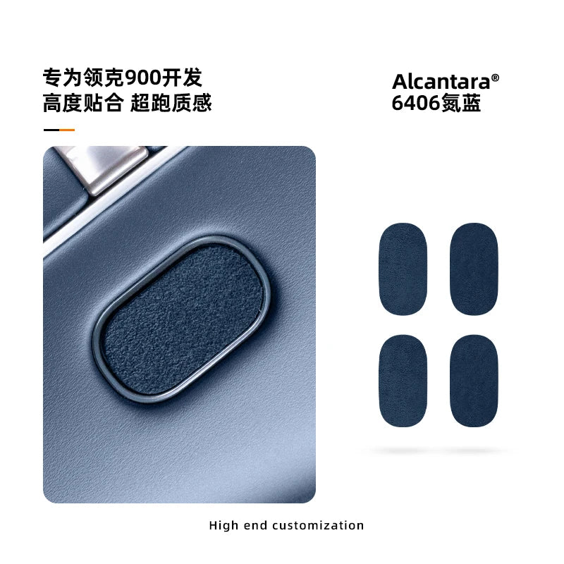 Autocollant décoratif pour interrupteur de porte en Alcantara, pour LYNK CO 900 2025