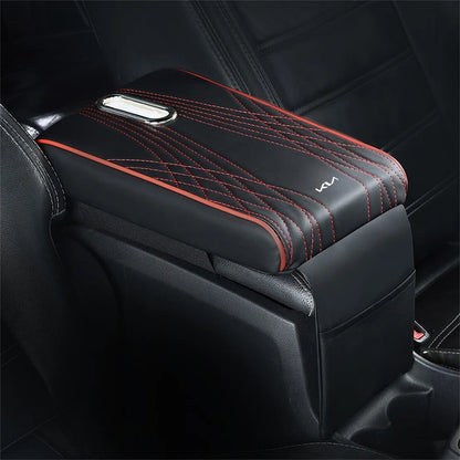 Housse de coussin de Protection pour accoudoir de voiture, 1 pièce, en cuir, pour Kia K1 K2 K3 K4 K5 K6 K7 K9 Stonic Stinger Venga Carens