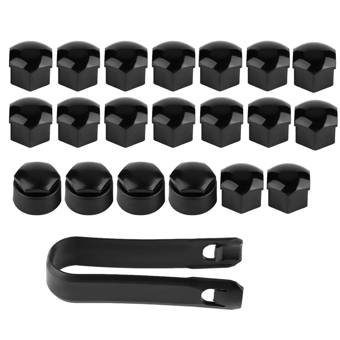 Capuchons d'écrou de roue de voiture, 17mm, 19mm, 21mm, couvercle de vis de moyeu automatique de roue de voiture, protection anti-étirement, couvercle de vol, accessoires automobiles, 20 pièces