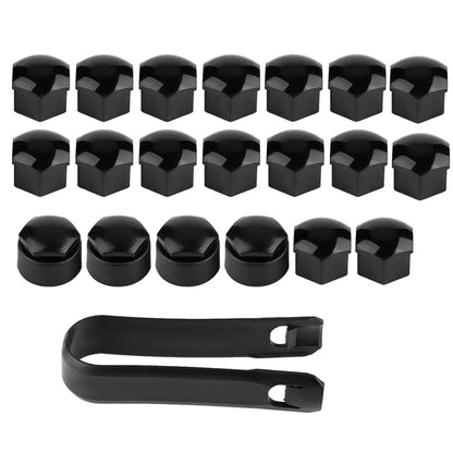 Capuchons d'écrou de roue de voiture, 17mm, 19mm, 21mm, couvercle de vis de moyeu automatique de roue de voiture, protection anti-étirement, couvercle de vol, accessoires automobiles, 20 pièces