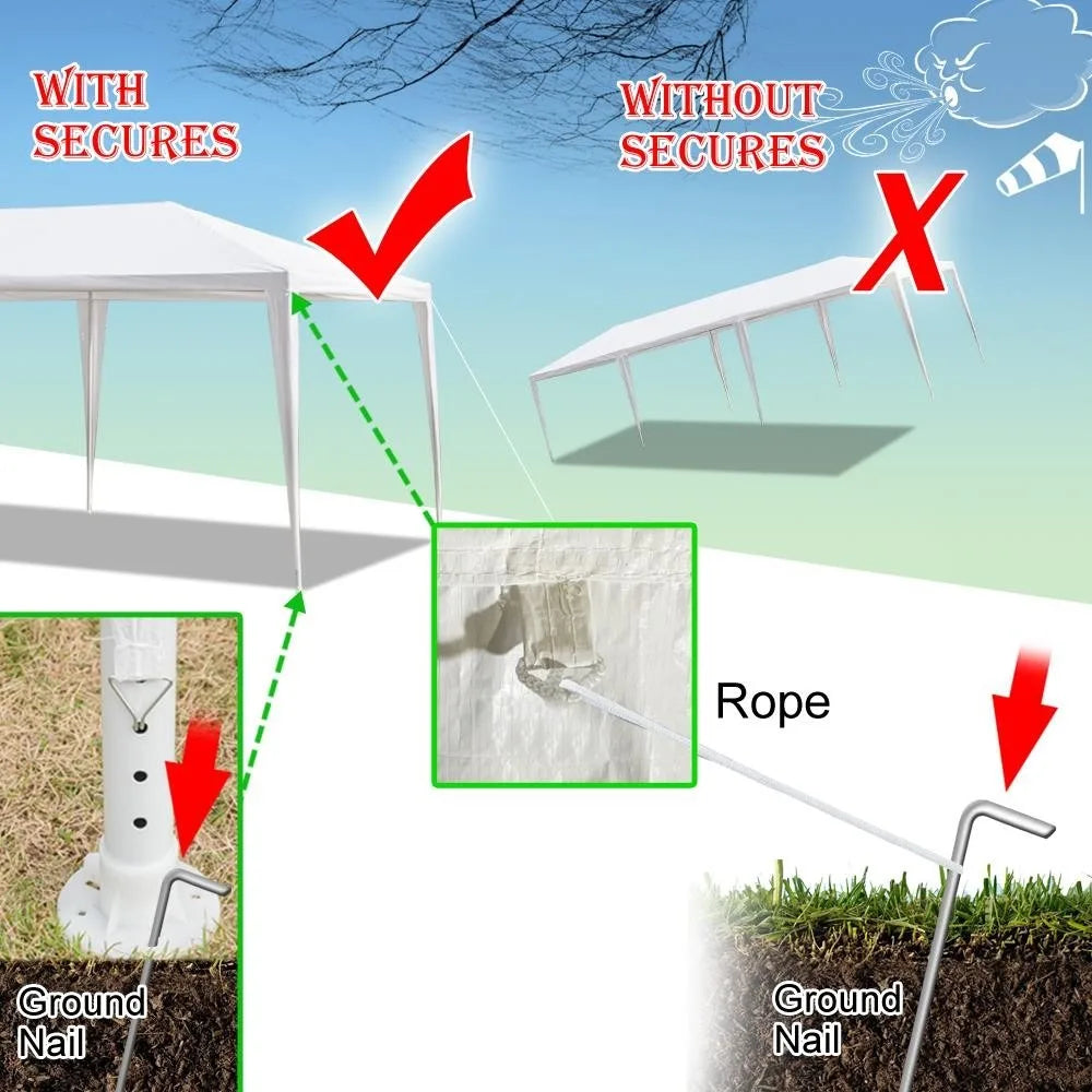 Nouvelle Tente de Réception Extérieure 3x9m pour Mariages, Événements et Traiteur avec 8 Murs
