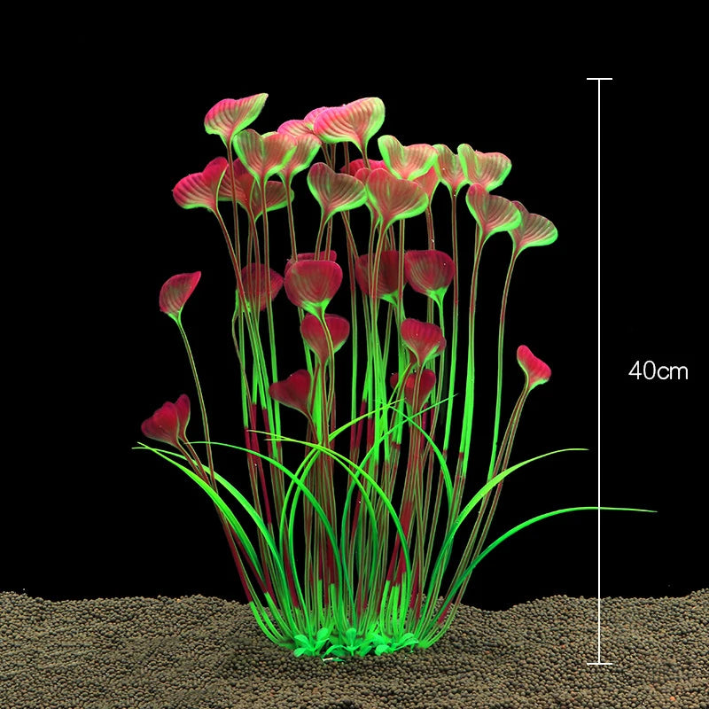 Plantes artificielles décoratives pour aquarium, herbe aquatique en plastique pour décorations d'aquarium, accessoires pour aquarium, plantas acuario