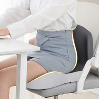 Coussin de chaise de bureau intégré en forme de L en mousse à mémoire de forme, avec Support arrière, coussin de siège de voiture pour employés de bureau, conducteurs de voiture