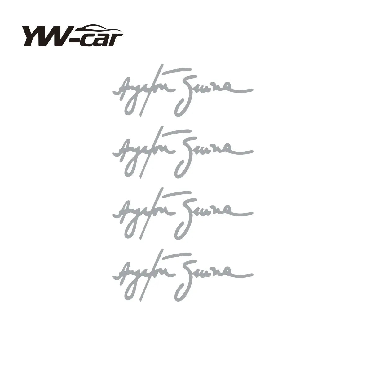Autocollants de personnalité Ayrton Senna Signature pour voiture, accessoires de couverture de moto, rayures imperméables en PVC 11cm x 4cm, 4 pièces/lot