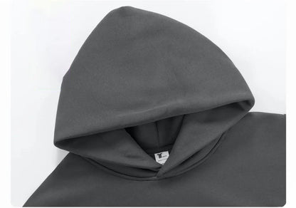 Pull à capuche pour hommes et femmes, personnalisé de votre marque, haut décontracté en coton épais, couleur unie, automne et hiver
