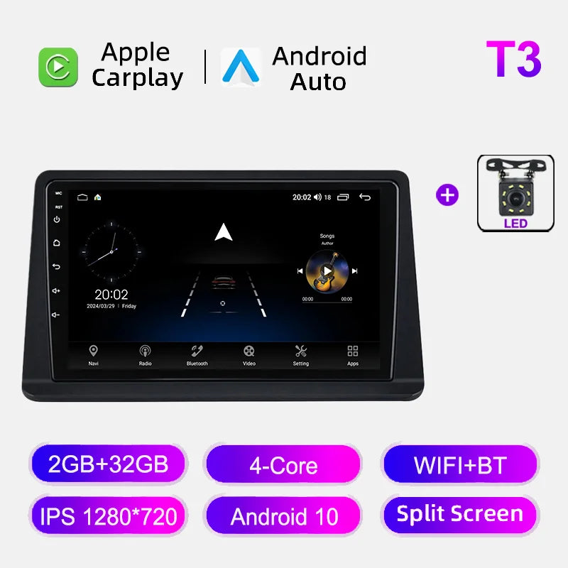 Autoradio Android pour Mitsubishi Pajero 2, V30, V40, V20, 1991-2004, 4G, WIFI, lecteur de limitation, GPS, CarPlay sans fil