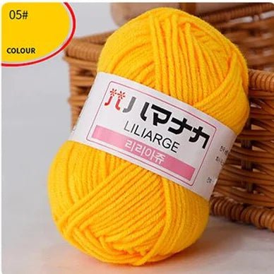 Fil de laine à tricoter en coton doux et doux pour bébé, fil de velours en fibres épaisses, fil de laine à tricoter à la main pour pull de bricolage