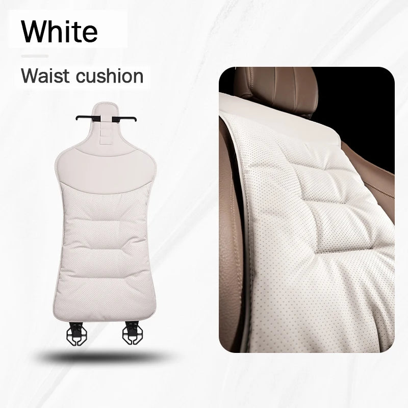 Housse de siège de voiture universelle en cuir, housse de coussin de taille pour siège de voiture, quatre saisons, coussin de Protection pour sièges intérieurs automobiles, accessoire de voiture