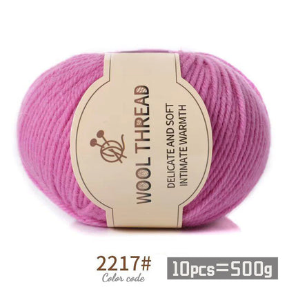 500g 290 Fil de laine d'alpaga peigné moyennement grossier, kit de matériel de tricot fait à la main chaud et à la mode pour l'automne et l'hiver, plusieurs couleurs de boules de fil pour fabriquer des pulls, des foulards