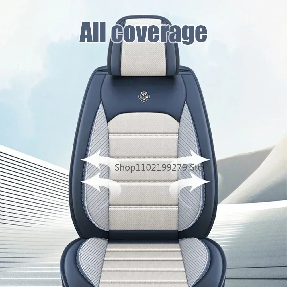 Ensemble complet de housses de siège de voiture en cuir PU, protection de banc fendue avant et arrière, quatre saisons universelles, adaptées à la plupart des accessoires de voiture SUV