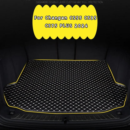 Tapis de coffre de voiture personnalisé en cuir microfibre, pour Changan CS55 CS35 CS75 PLUS 2024, tapis de valise, accessoires d'intérieur de voiture