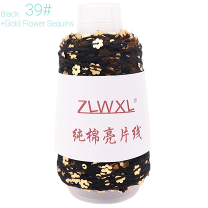 Fil à paillettes spécial 300, 900M, 100% coton, 6mm + 3mm, accessoires pour vêtements, bricolage, poupée de chiffon, fil à tricoter