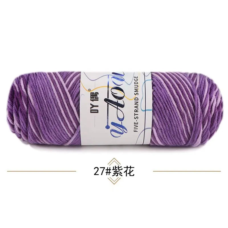 Fil à tricoter à la main en coton au lait coloré, 100g, section teinte au Crochet, ligne de fil, couverture, châle, chapeau, chaussettes, 200 mètres, 1 pièce