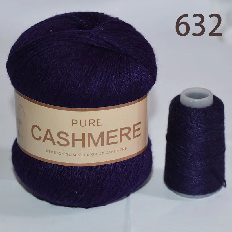 Fil de cachemire pour un crochet 3 plis peigné pur mongol chaud doux tissage flou tricot fil à main en cachemire 5 pièces