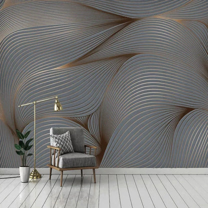 Papier peint 3D personnalisé, Art moderne, lignes abstraites rétro, peinture murale Photo, salon, TV, canapé, revêtement Mural de fond