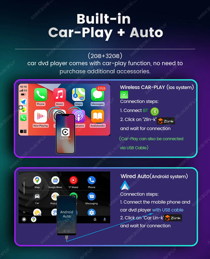 MEKEDE Android Autoradio pour Volkswagen Passat b6 b7 golf 5 6 Polo Jetta Skoda Autoradio multimédia PlayerGPS WiFi RDS Carplay