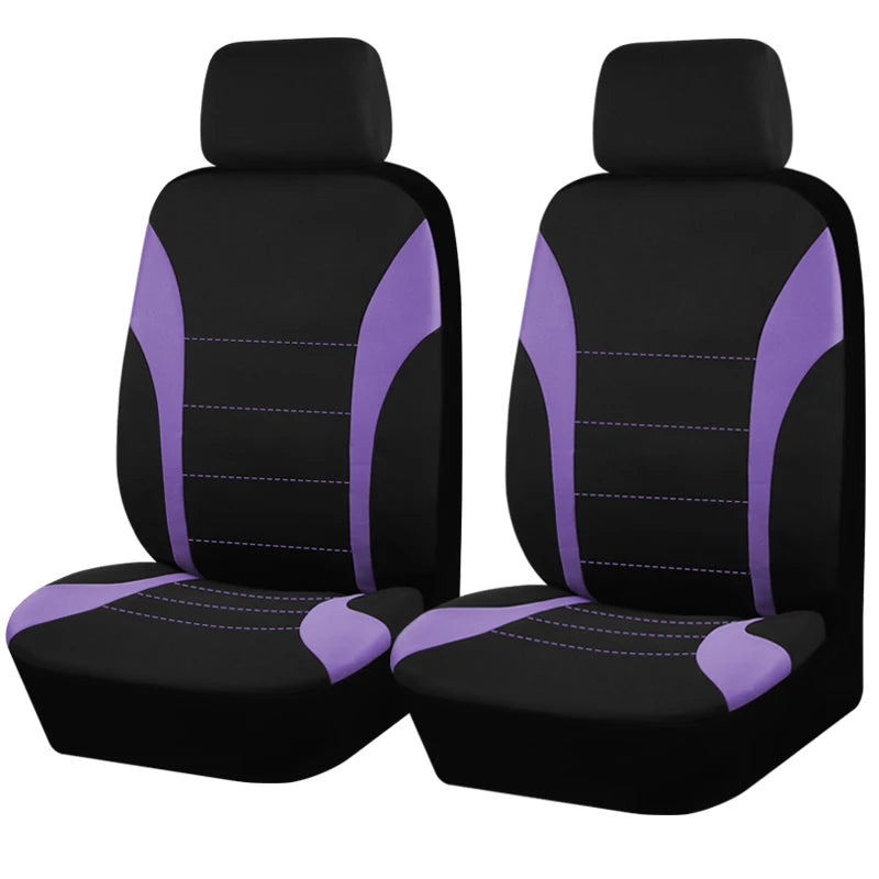 Housses de siège de voiture universelles en tissu Polyester, adaptées à la plupart des voitures, Suv, camion, avec Airbag, accessoires de voiture compatibles, housse de siège intérieur