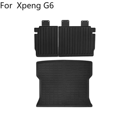 Tapis de Sol Antidérapants Imperméables pour Xpeng G6 2023 2024, Doublure de Chargement Avant et Arrière, Polymères de Coffre, Accessoires