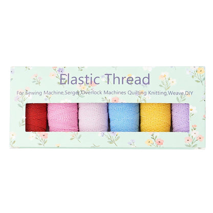 Fil inférieur et fil élastique pour machine à coudre, 0.6mm d'épaisseur, 20 mètres (fil fin en polyester à haute élasticité) avec étiquettes de perles