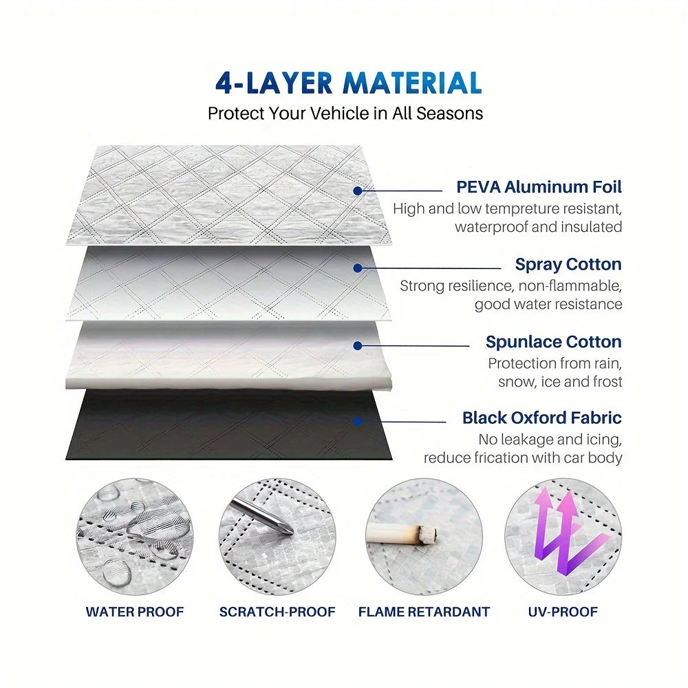 Juste de pare-brise avant de voiture pour SUV, pare-soleil coupe-vent, neige, ultra optique, protection, été, hiver, qualité