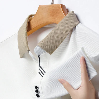 Polo à manches courtes pour hommes, couleur unie, décontracté, mode, haut d'été confortable pour les affaires et les loisirs