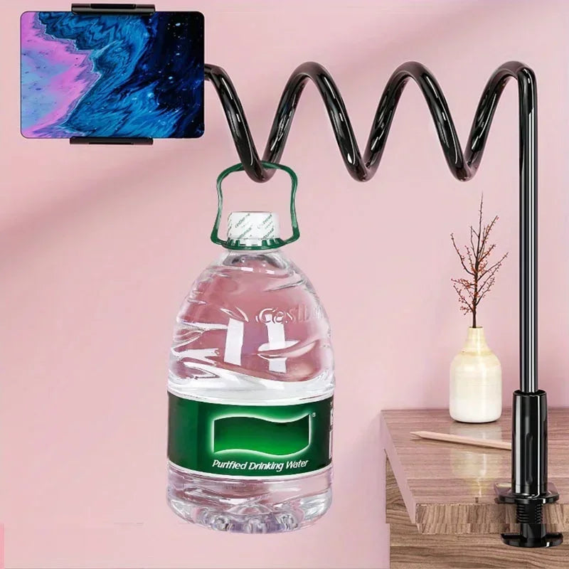 Support de téléphone et tablette pour lit, 18 mm d'épaisseur, 360° °   Support rotatif à pince pour iPad et iPhone de 4,7 à 12,9 pouces, support paresseux pour lit, bureau et diffusion en direct