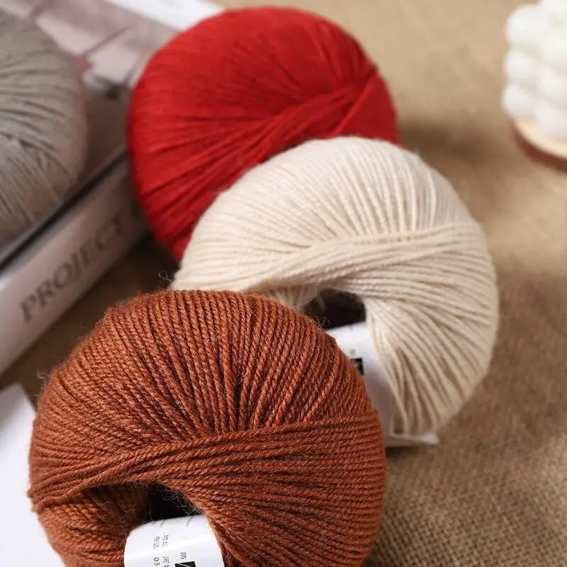 Rouleau de fil de laine mérinos doux pour bébé, 50g/rouleau, 100M, anti-boulochage, bricolage, tricot à la main, écharpe au Crochet, vêtements, chapeaux