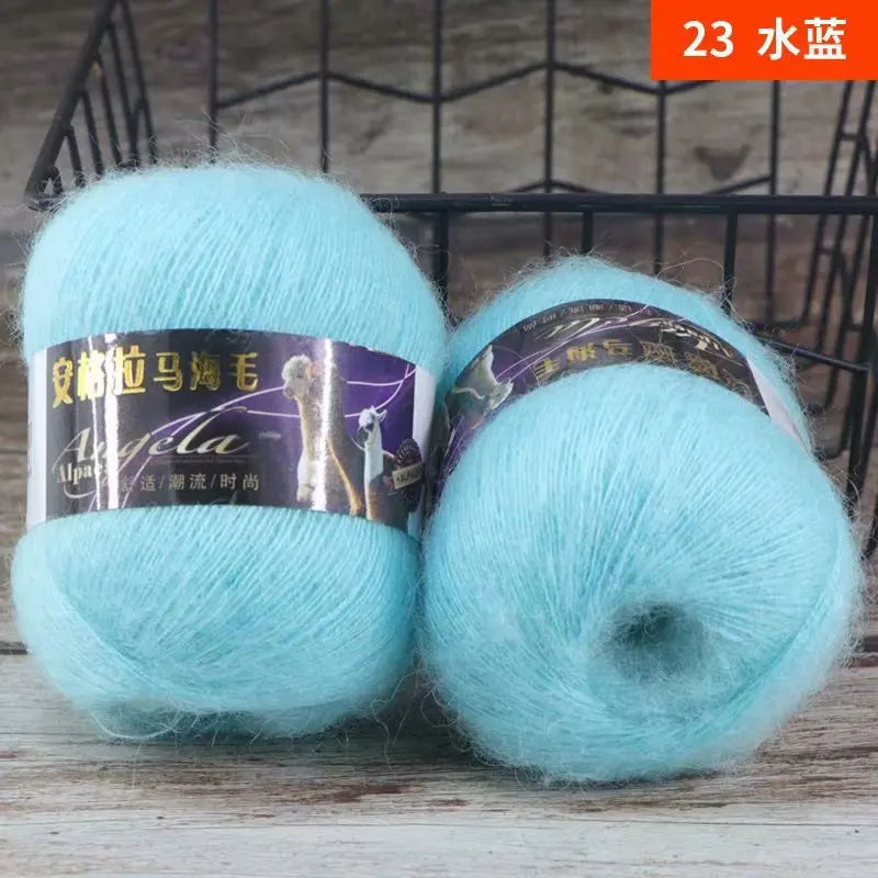 Fil de laine Mohair d'alpaga en peluche pour fil à tricoter, écharpe de pull 40 grammes/boule, fils épais de Lanas doux et chaud gonflés