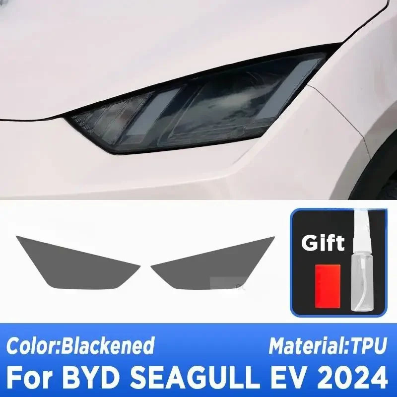 Film de protection des phares extérieurs pour BYD Seagull EV 2024, TPU PPF anti-rayures, accessoires de réparation pour véhicule électrique