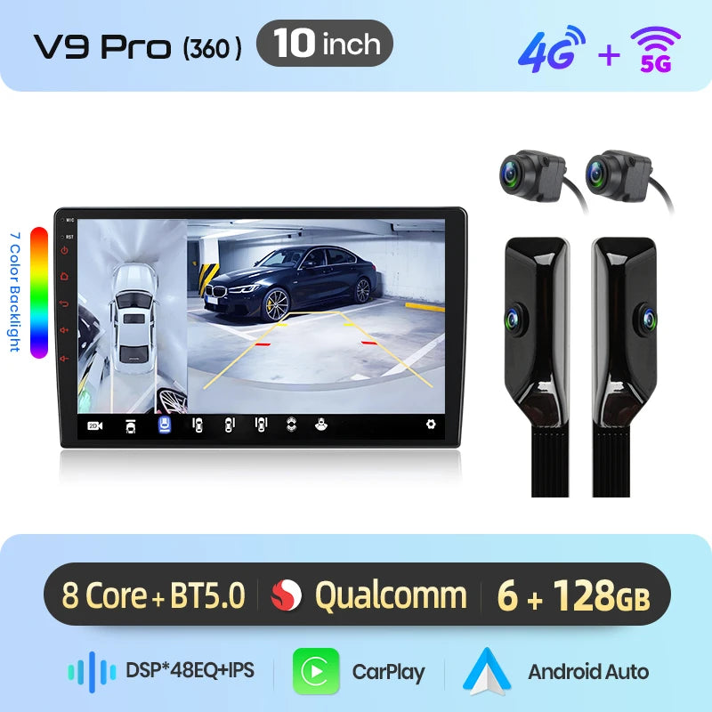 Junsun sans fil CarPlay Android Auto Radio pour Volvo XC90 2004 2005 2006-2014 voiture multimédia GPS Navi 2din RDS BT écran stéréo