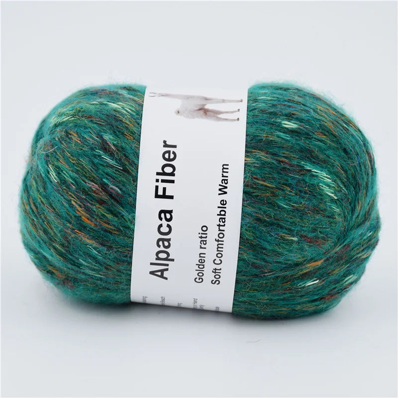 Fil épais tricoté en alpaga, 50g, aiguille colorée chaude, Crochet, écharpe tricotée à la main, fil de laine en coton Alize