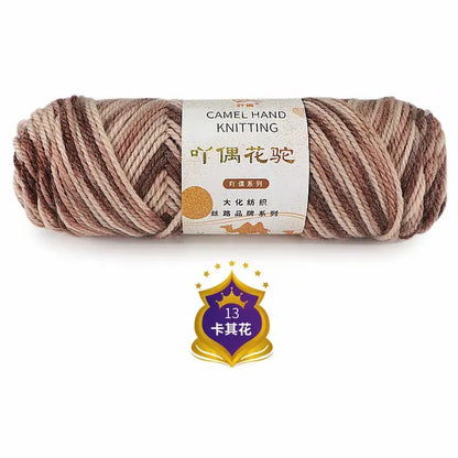 Fil de Barrage pour Ogo Tricot en Coton Mélangé, Peigné, Crochet Arc-en-ciel, DIY, Pull, Chapeau, 3mm, 100g